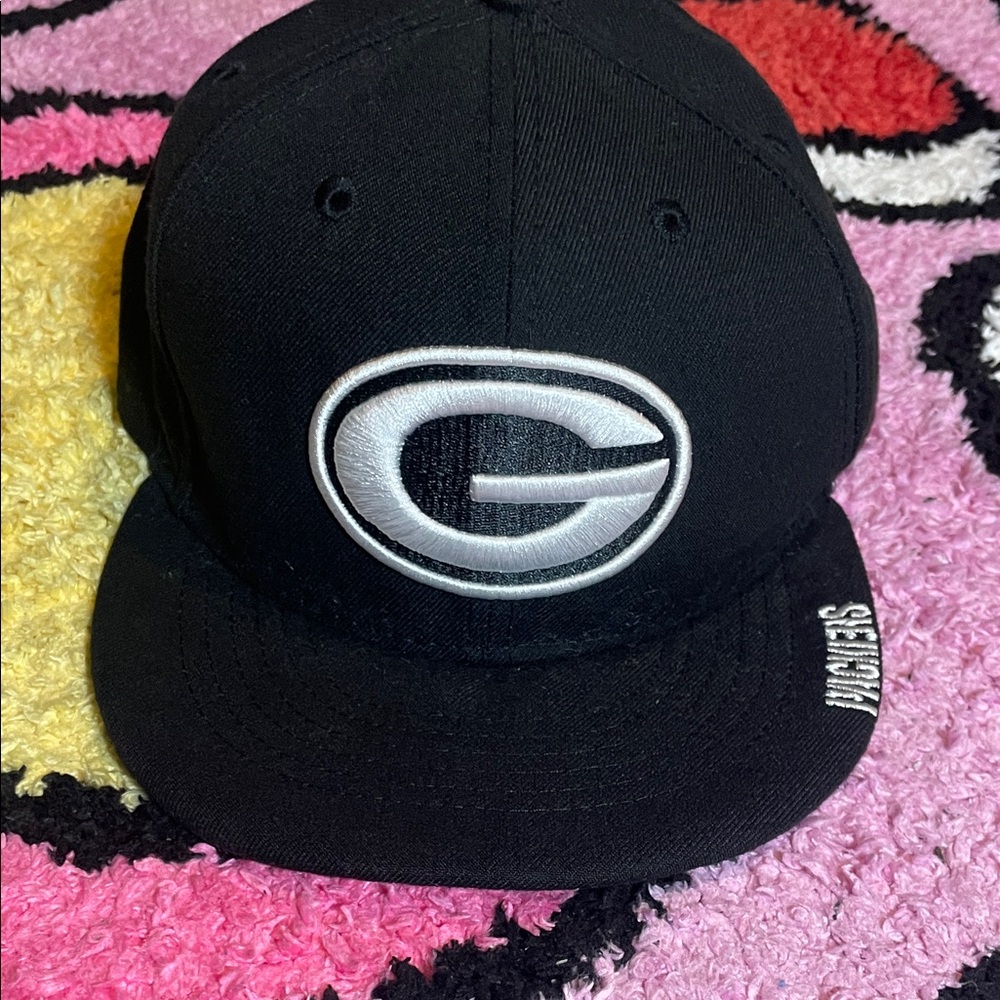 Black Green Bay Packers Fitted Hat